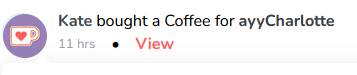 kate bought coffee