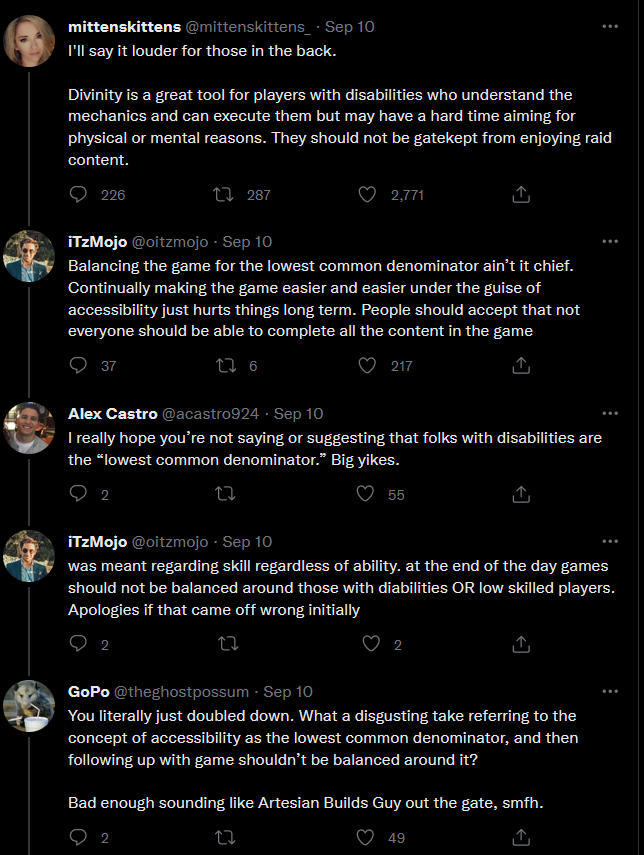 Twitter thread where a PhD candidate doubles down on ableism